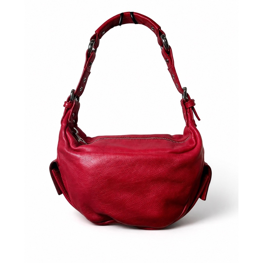 Vintage Y2K Marc Jacobs Red Leather Hobo Shoulder Bag Archive Boho‎ Purse